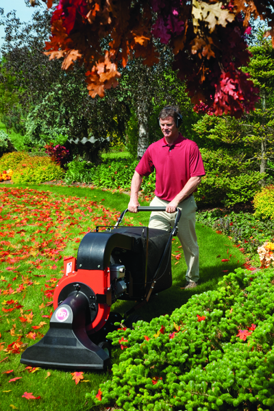 The DR Self-Propelled, Walk-Behind Leaf and Lawn Vacuum